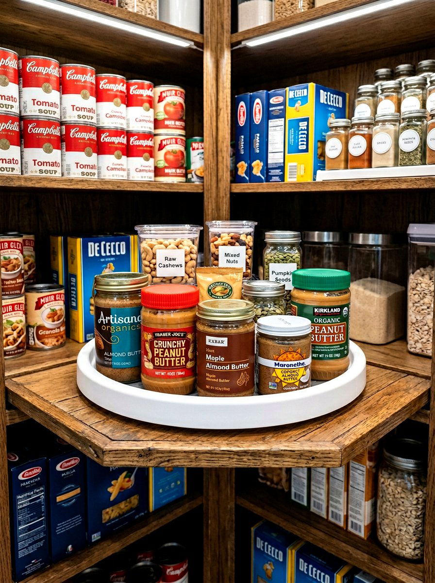 Lazy susan organizer - 30 pantry snack zone ideas