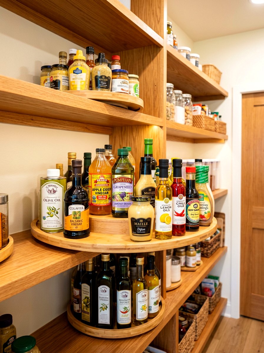 Lazy susan pantry storage - 30 reach in pantry ideas