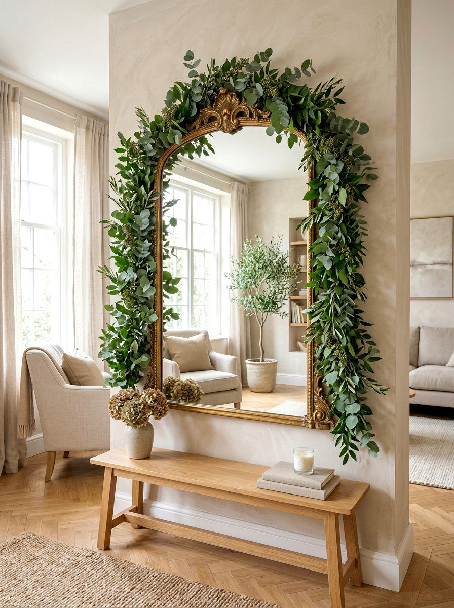 Leafy green garland - 30 fairycore bedroom ideas