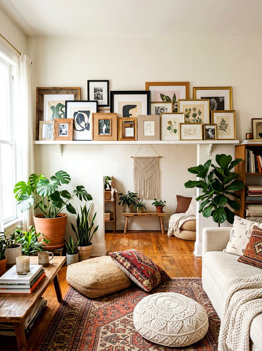 Lean And Layer Art - 30 gallery ledge wall ideas
