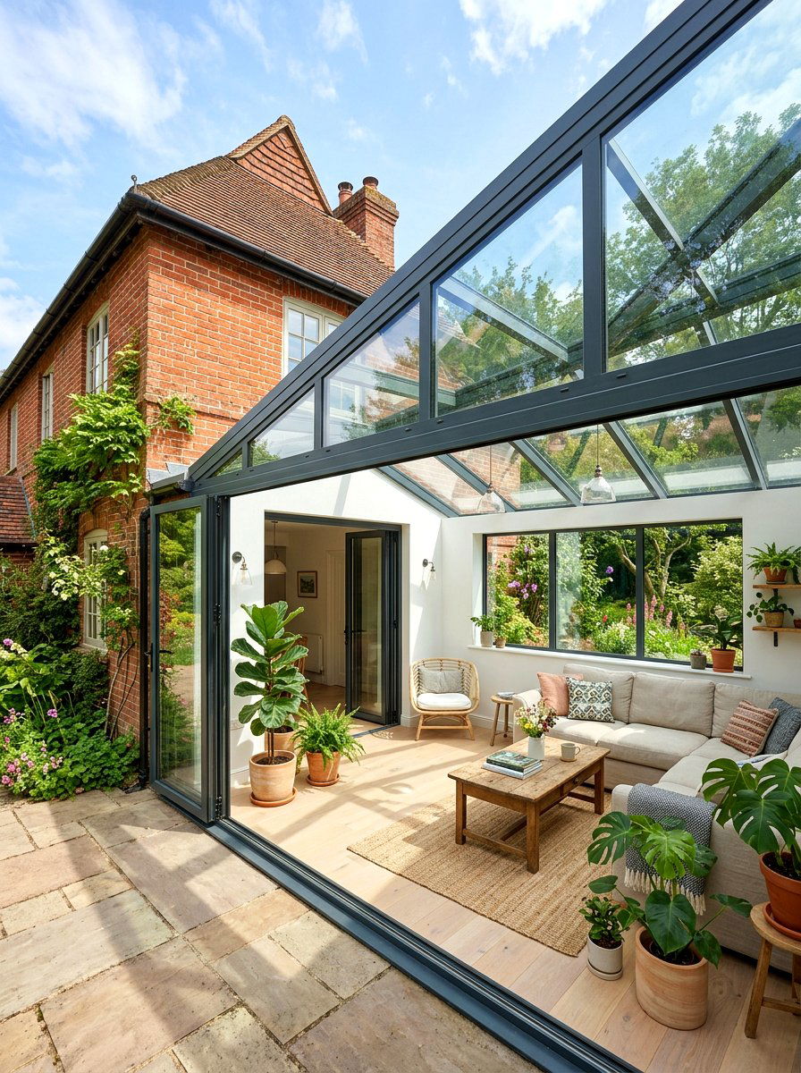 Lean To Glass Extension - 30 glass room addition ideas