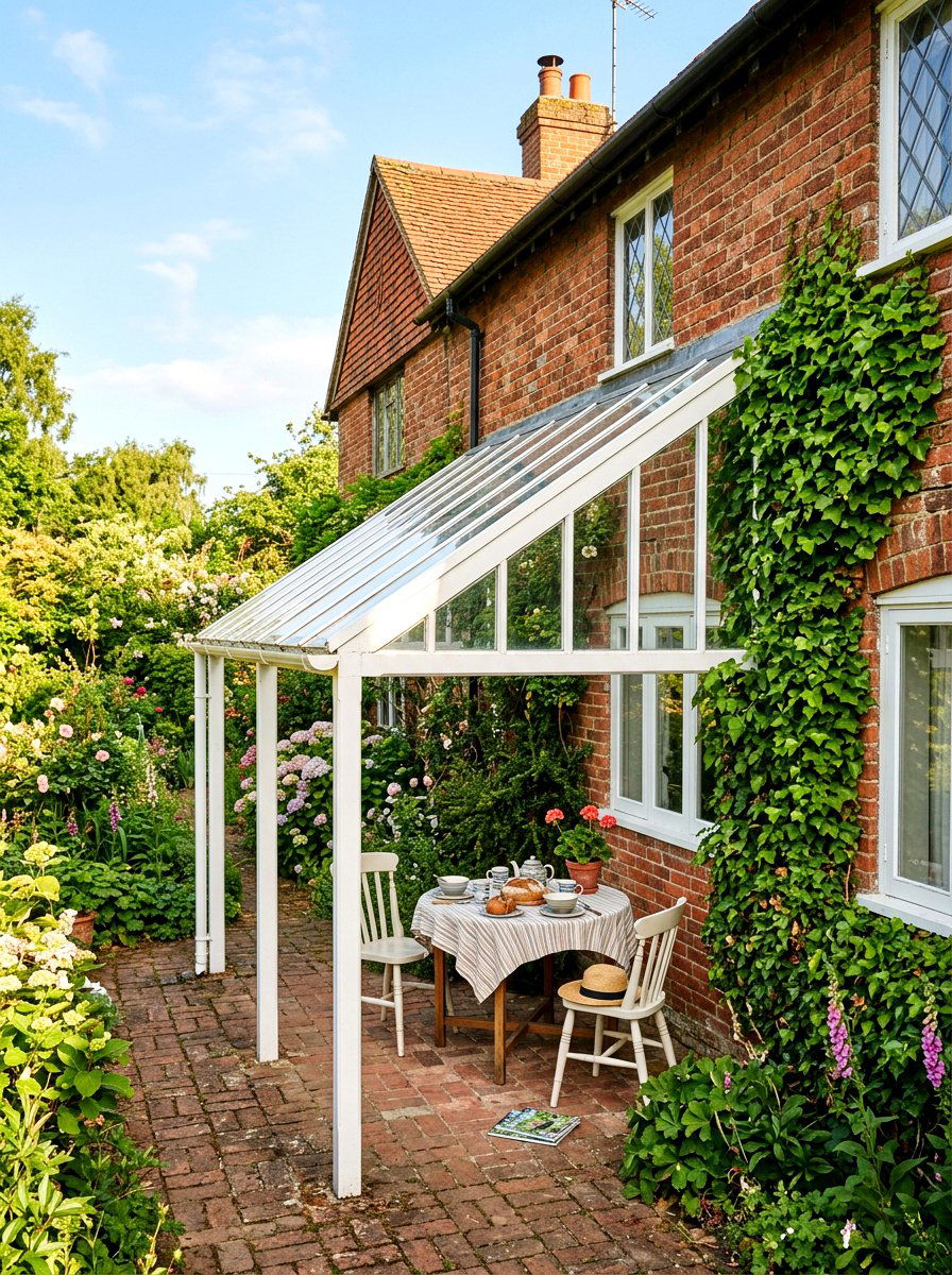 Lean To Glass Roof On Brick House - 30 transparent patio roof ideas