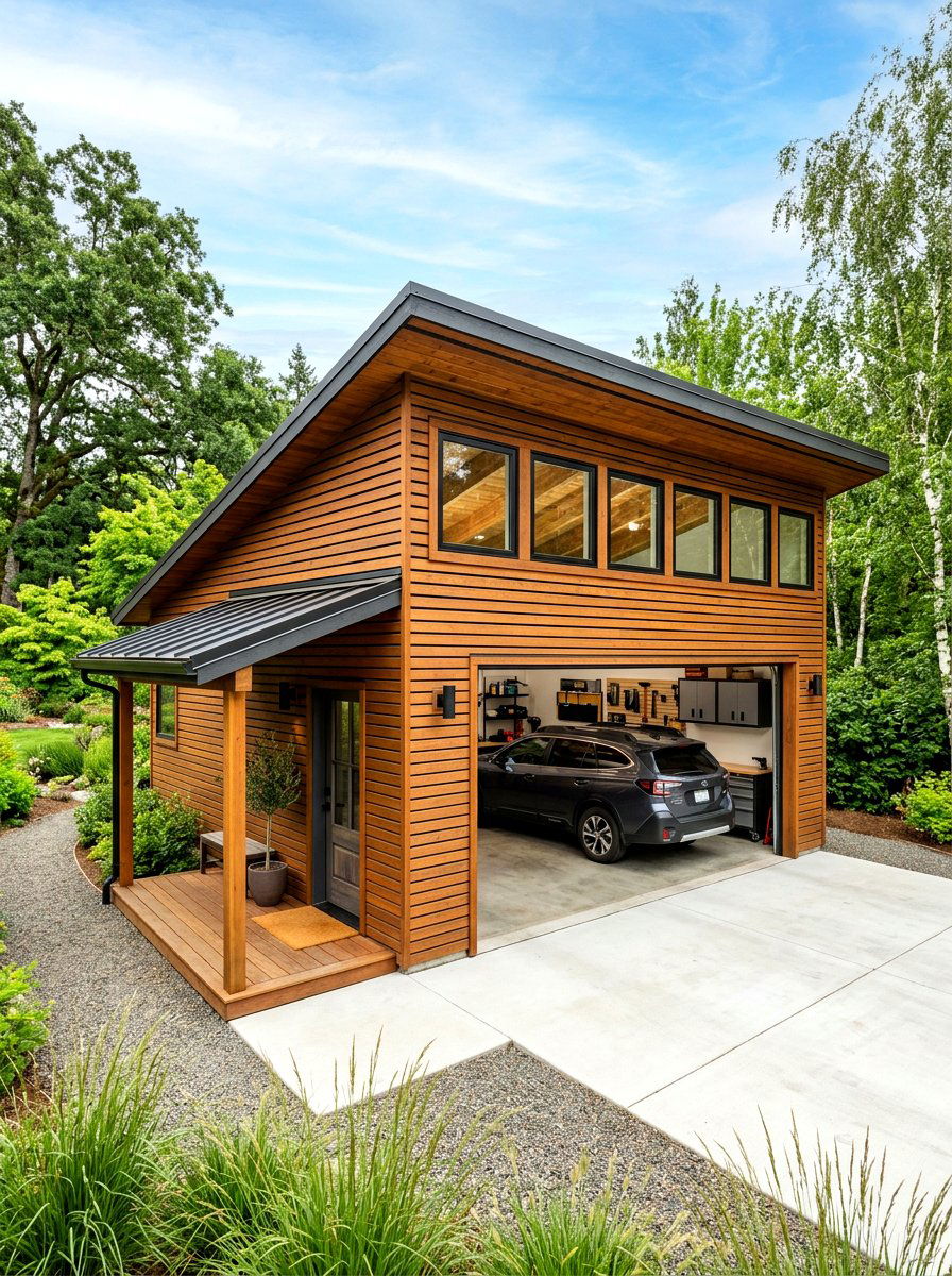Lean To Roof Garage - 30 detached garage exterior ideas