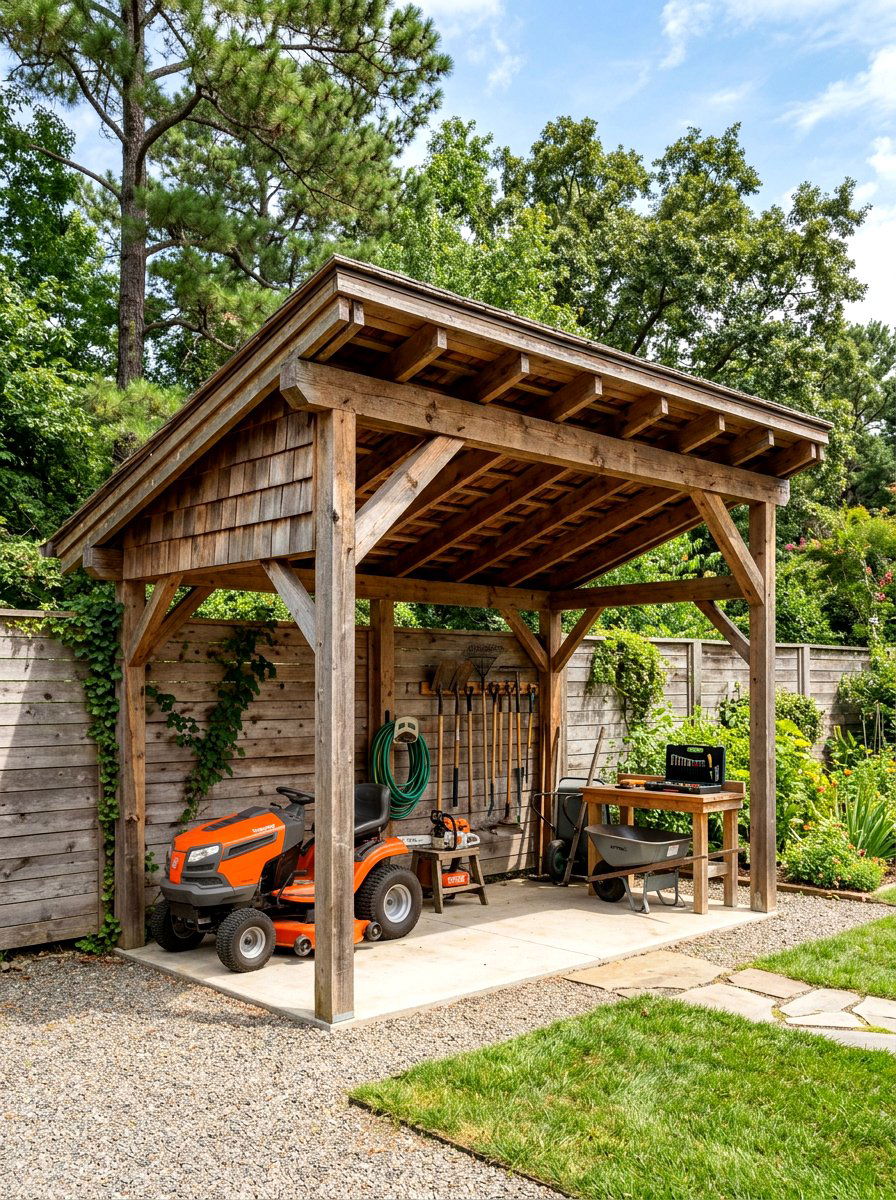 Lean to equipment roof - 30 pool equipment enclosure ideas