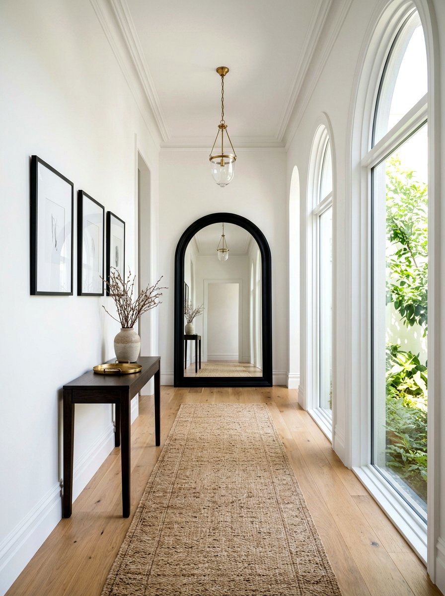 Leaner Arched Mirror Hallway - 30 arched mirror hallway ideas