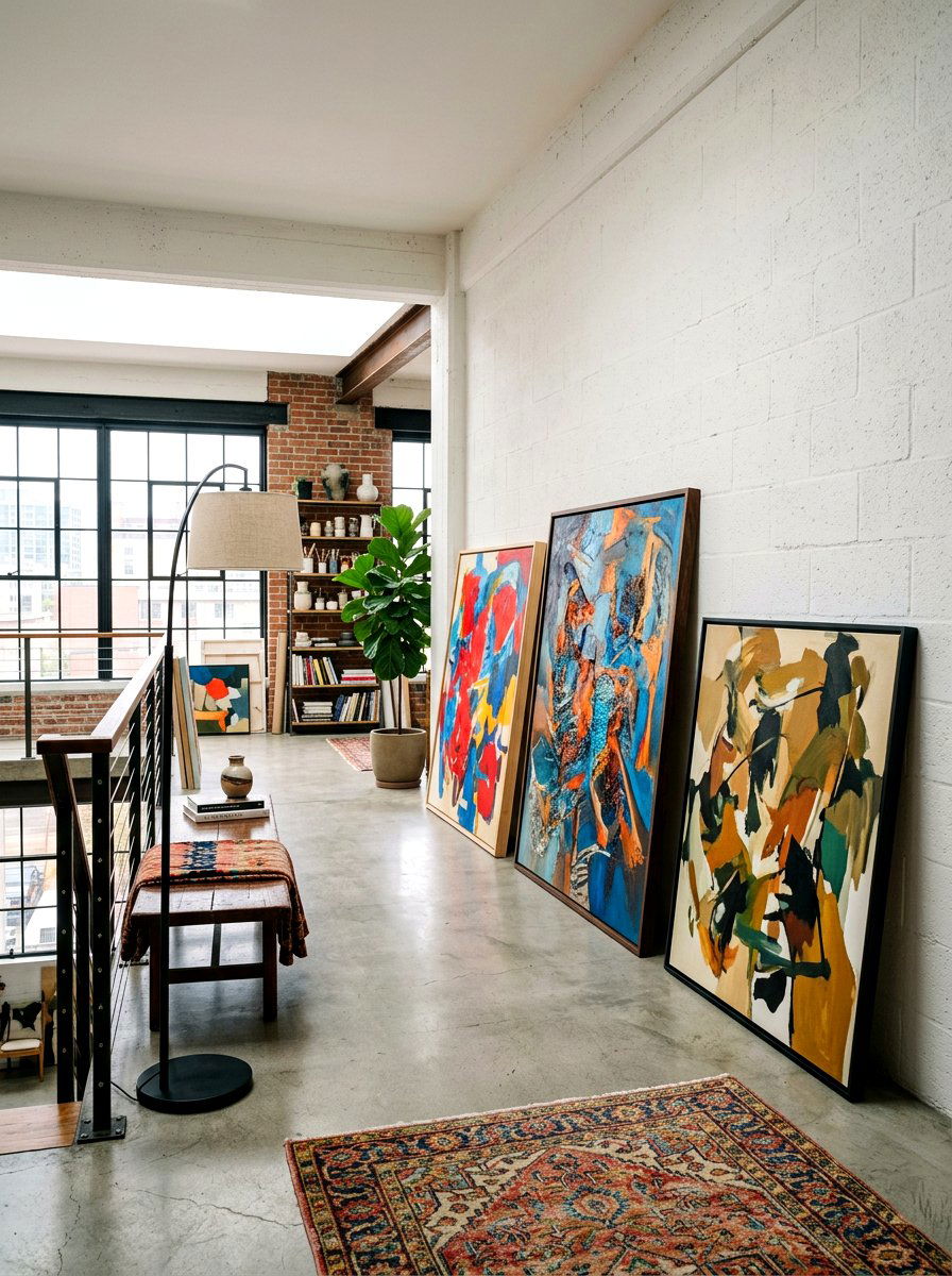 Leaner Art Gallery Landing - 30 stair landing gallery ideas