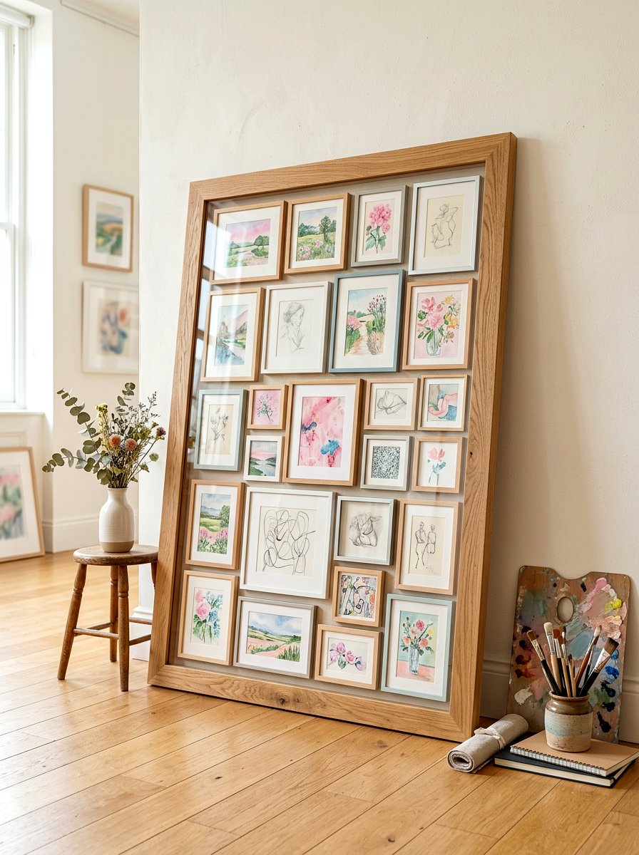 Leaning Art Frame - 30 shelfie styling ideas