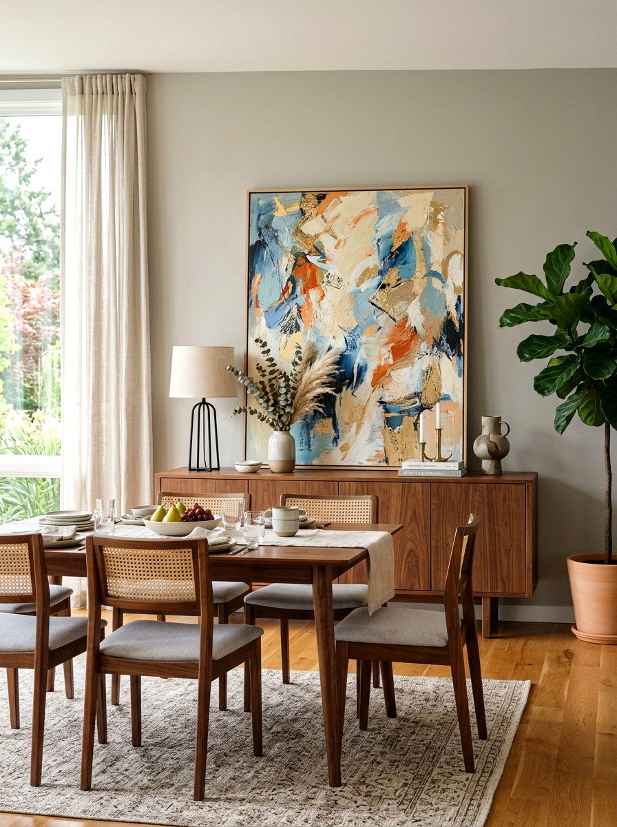 Leaning wall art - 30 renter friendly decor ideas