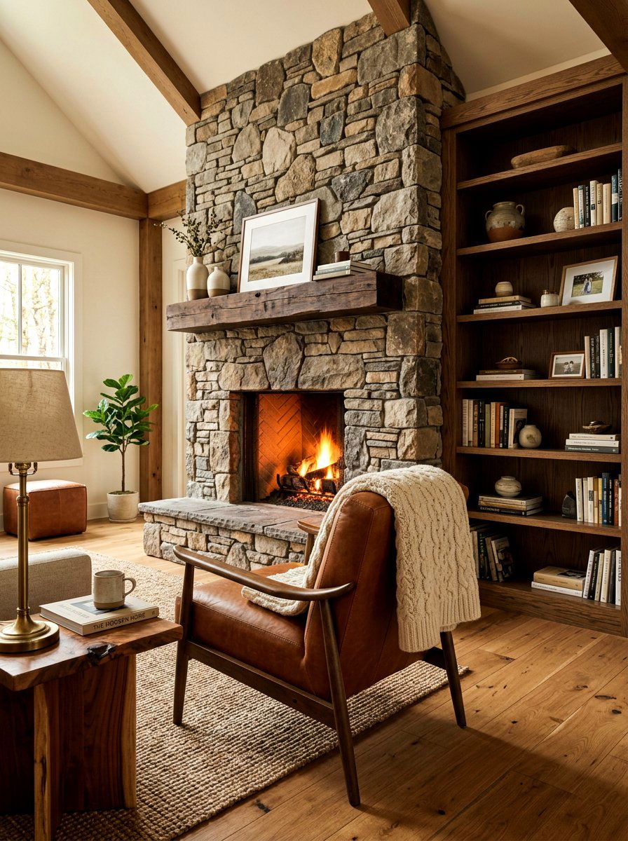Leather Accent Chair - 30 living room furniture ideas