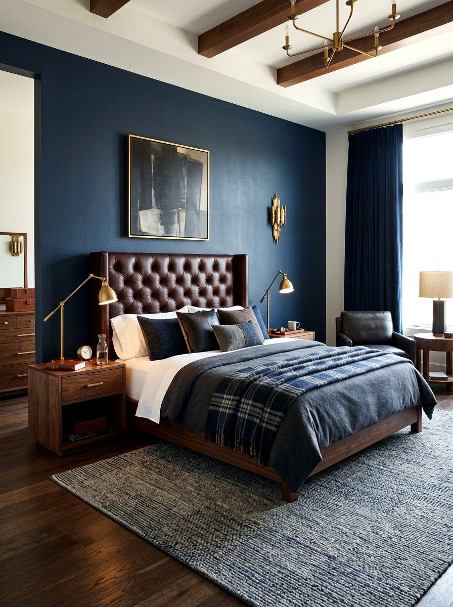 Leather And Brass Bedroom - 30 equestrian decor ideas