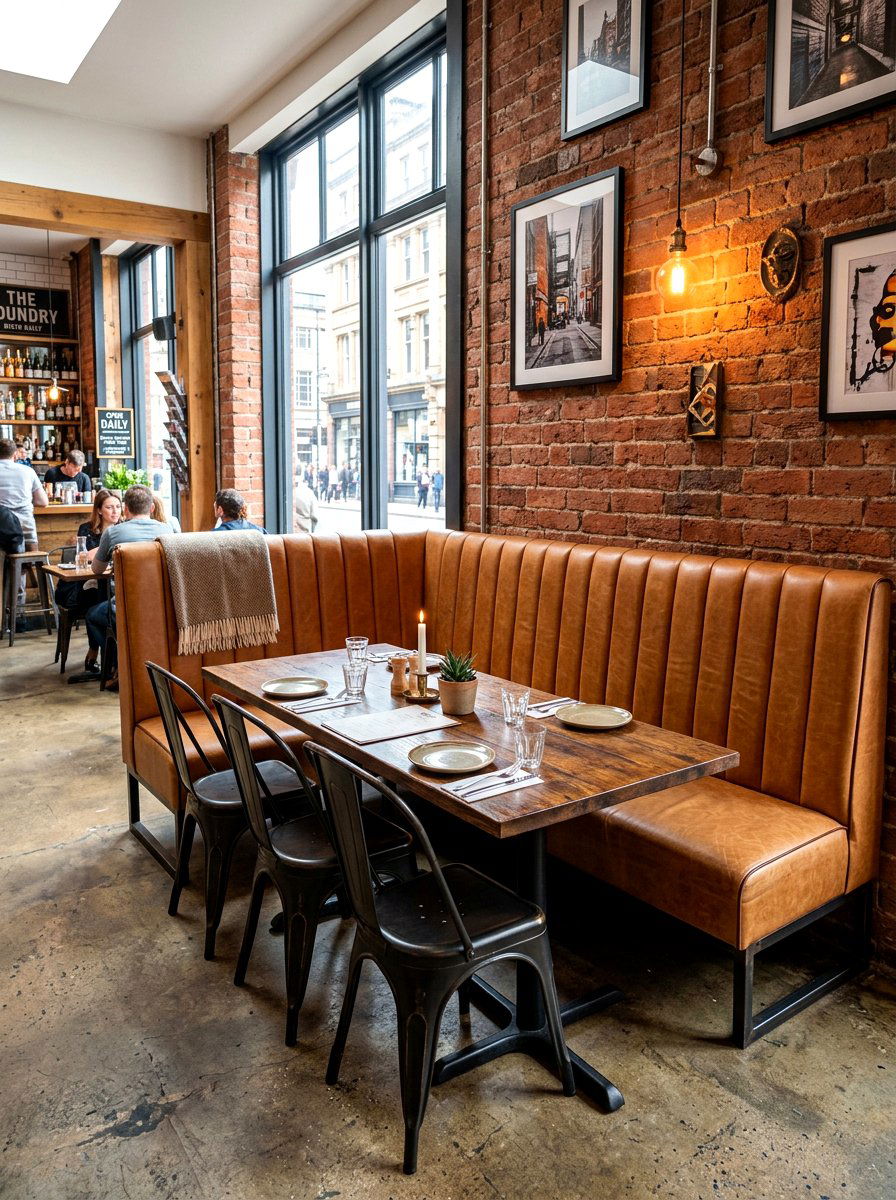 Leather Banquette Seating - 30 banquette dining room aesthetic ideas
