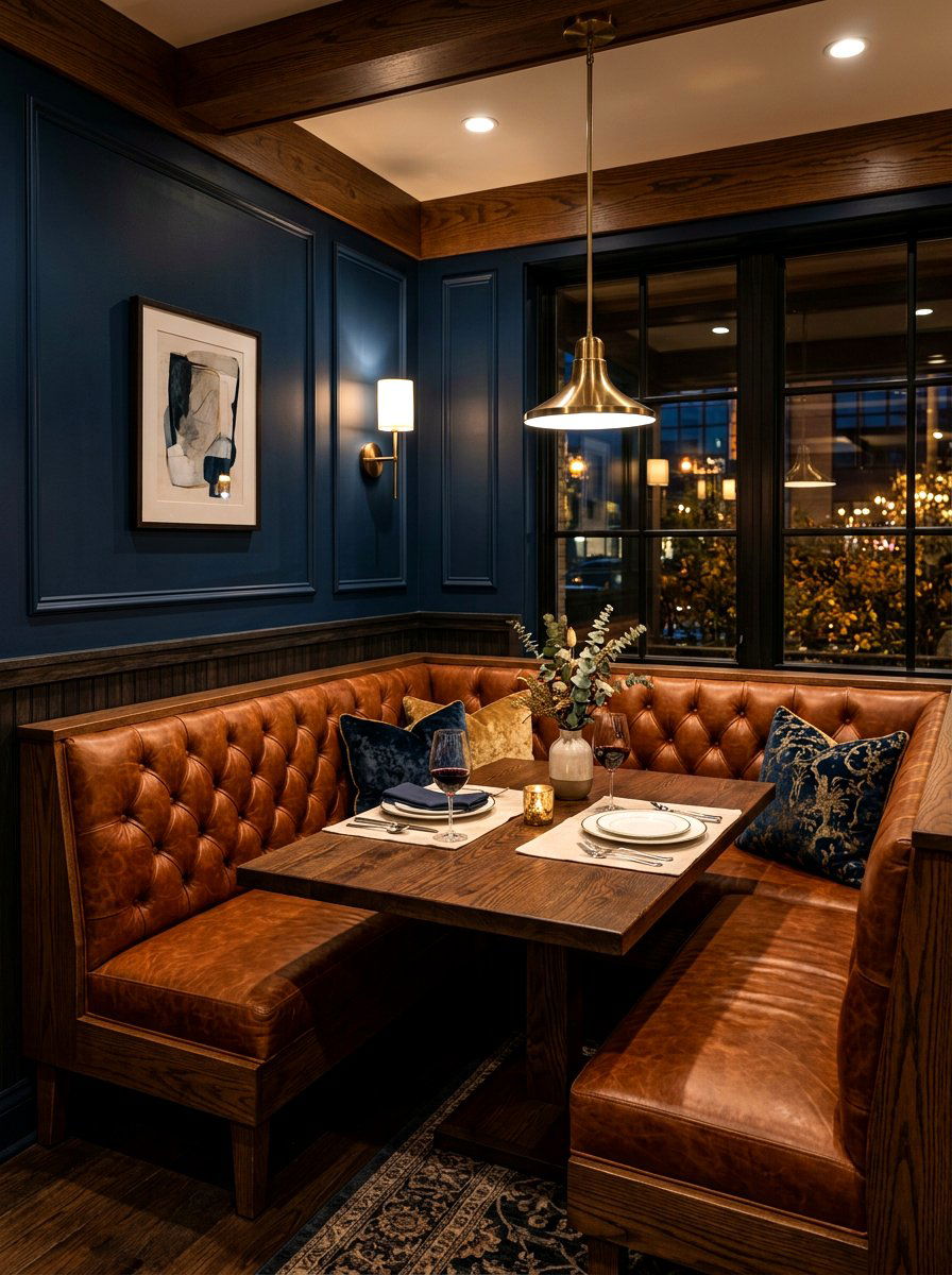 Leather Booth Seating - 30 cafe style dining ideas
