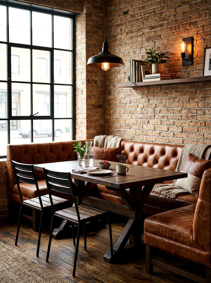Leather Breakfast Nook Bench - 30 breakfast nook bench ideas