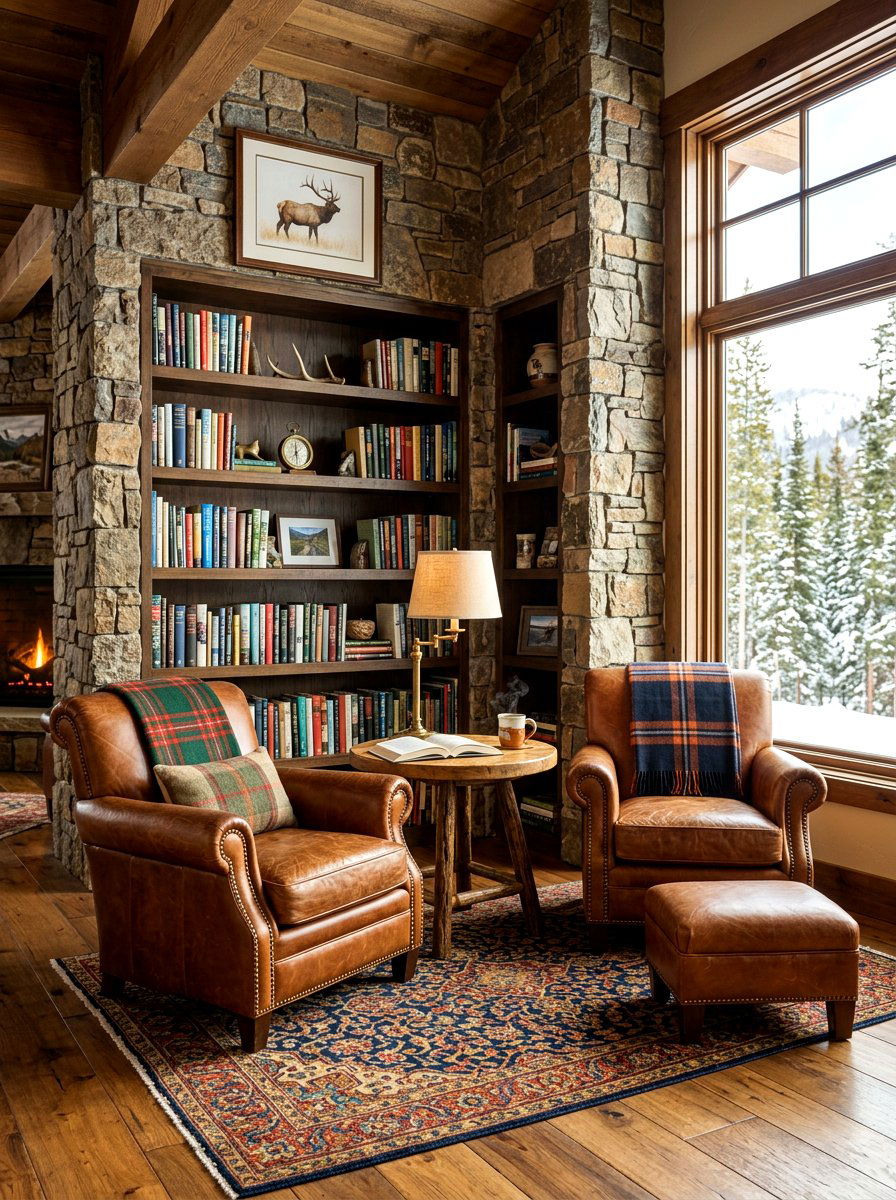 Leather Club Chairs - 30 lodge decor ideas