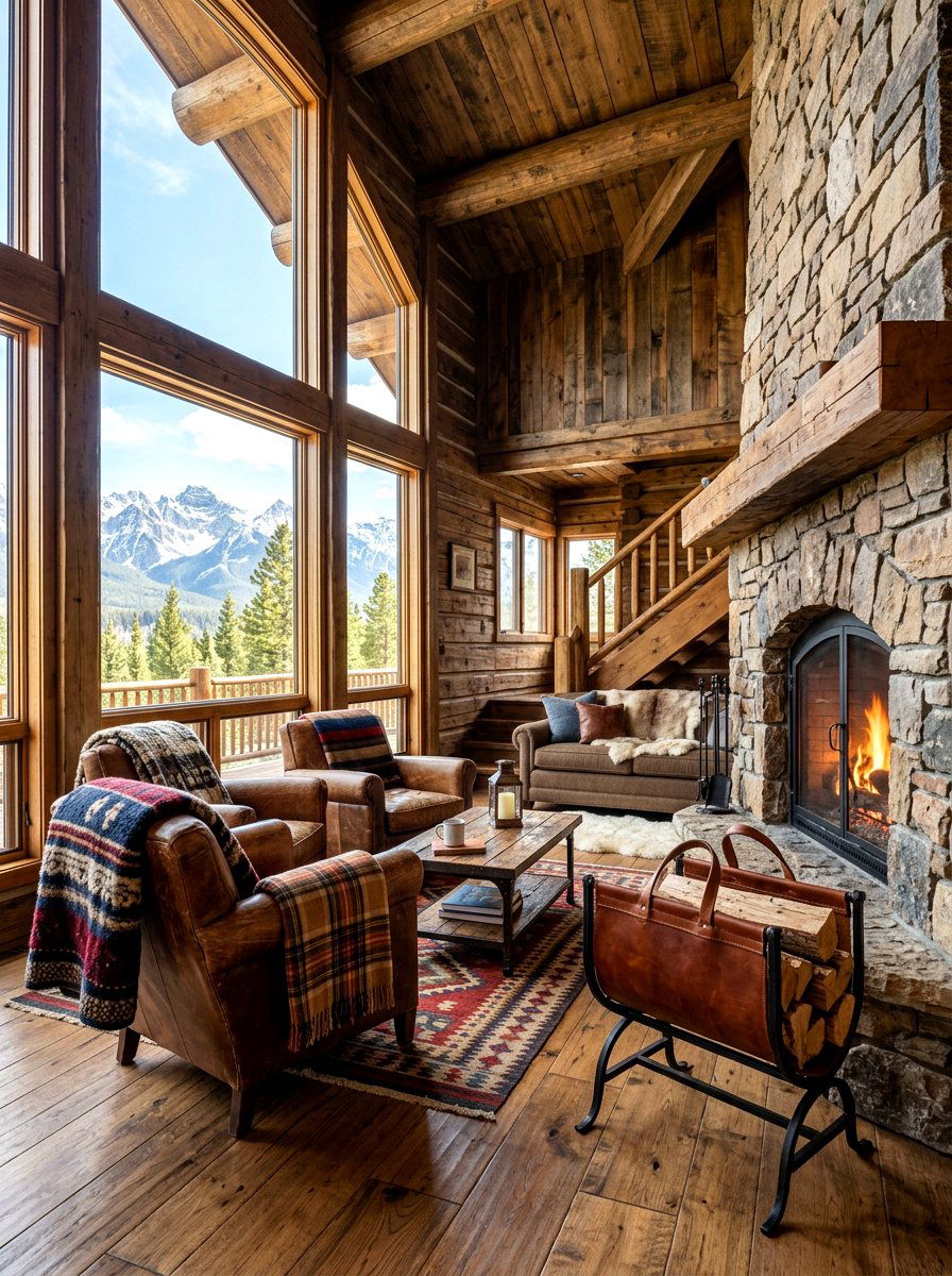 Leather Fireplace Wood Carrier - 30 fireplace wood basket ideas