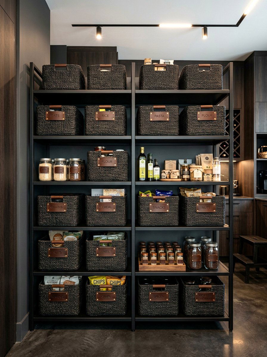 Leather Tab Pantry Label - 30 label system pantry ideas