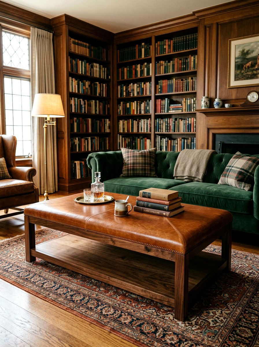 Leather Top Coffee Table - 30 oversized coffee table ideas