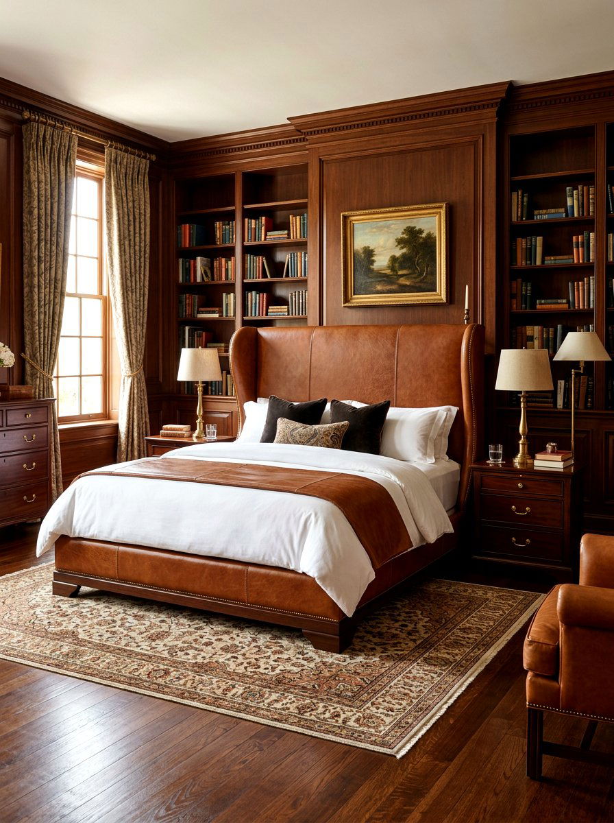 Leather Wrap Around Headboard - 30 oversized headboard ideas