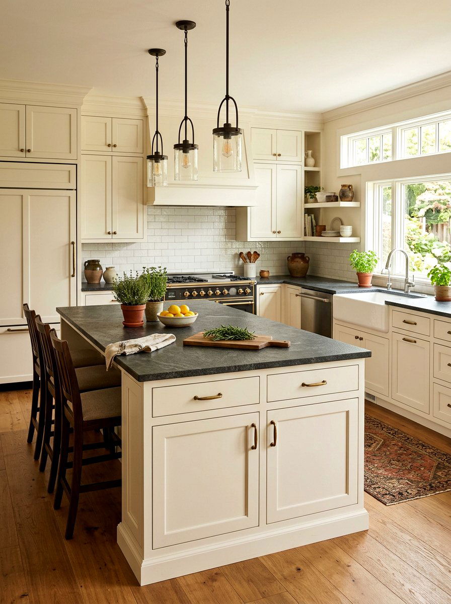 Leathered Finish Granite - 30 slab stone kitchen ideas