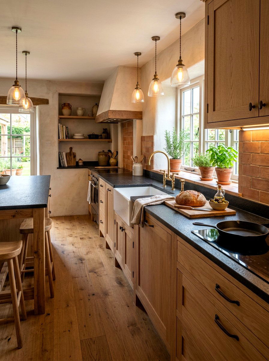 Leathered Granite Surface - 30 granite kitchen ideas