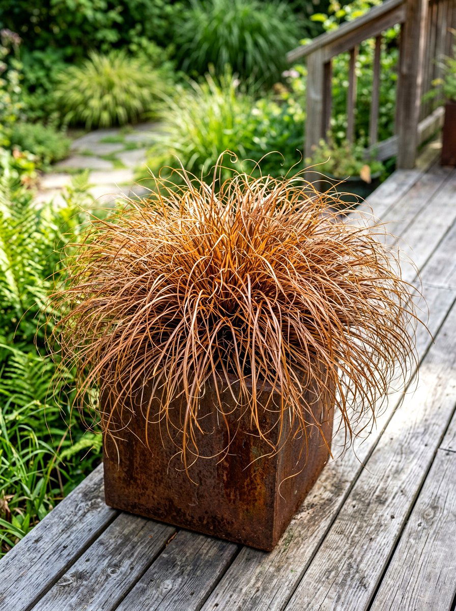Leatherleaf Sedge Texture - 30 ornamental grass garden ideas