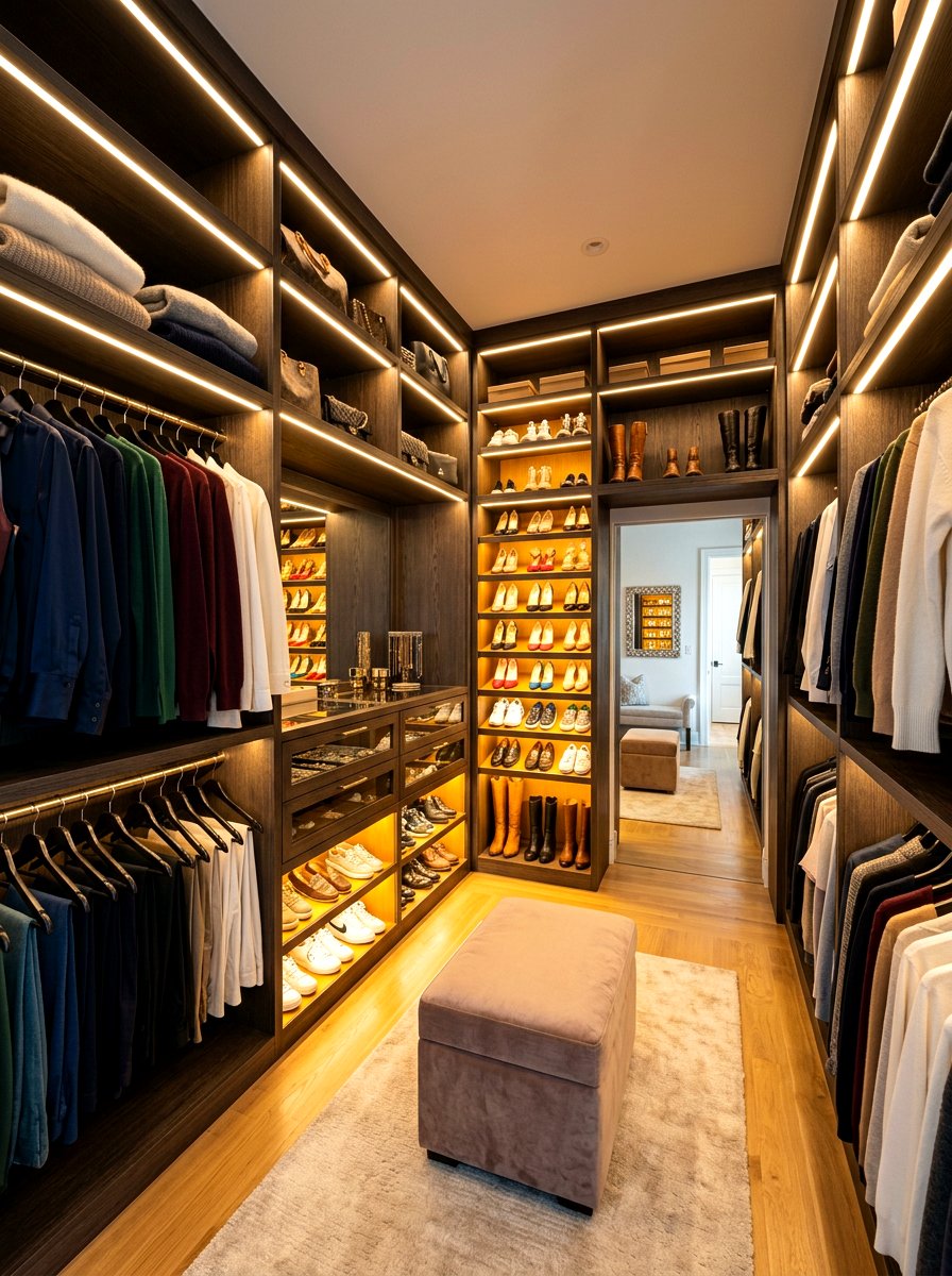 Led Closet Lighting - 30 micro closet organization ideas