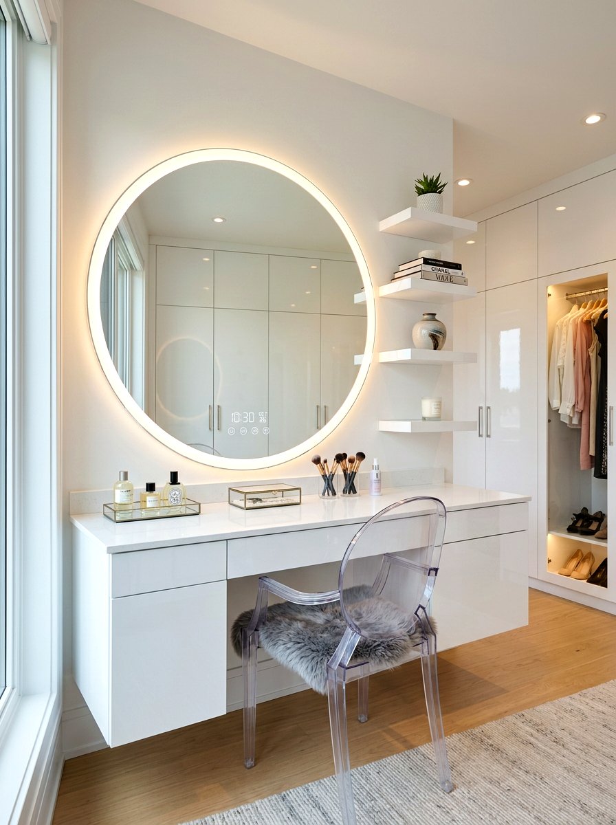 Led backlit mirror - 30 dressing room mirror ideas