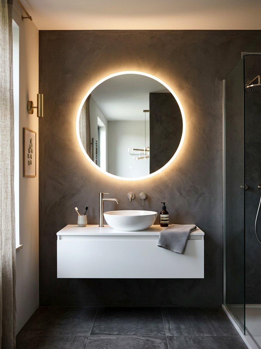 Led bathroom mirror - 30 serene bathroom decor ideas
