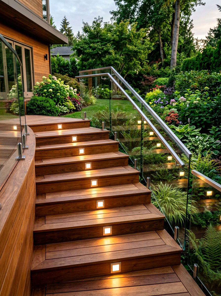 Led step light - 30 landscape lighting ideas