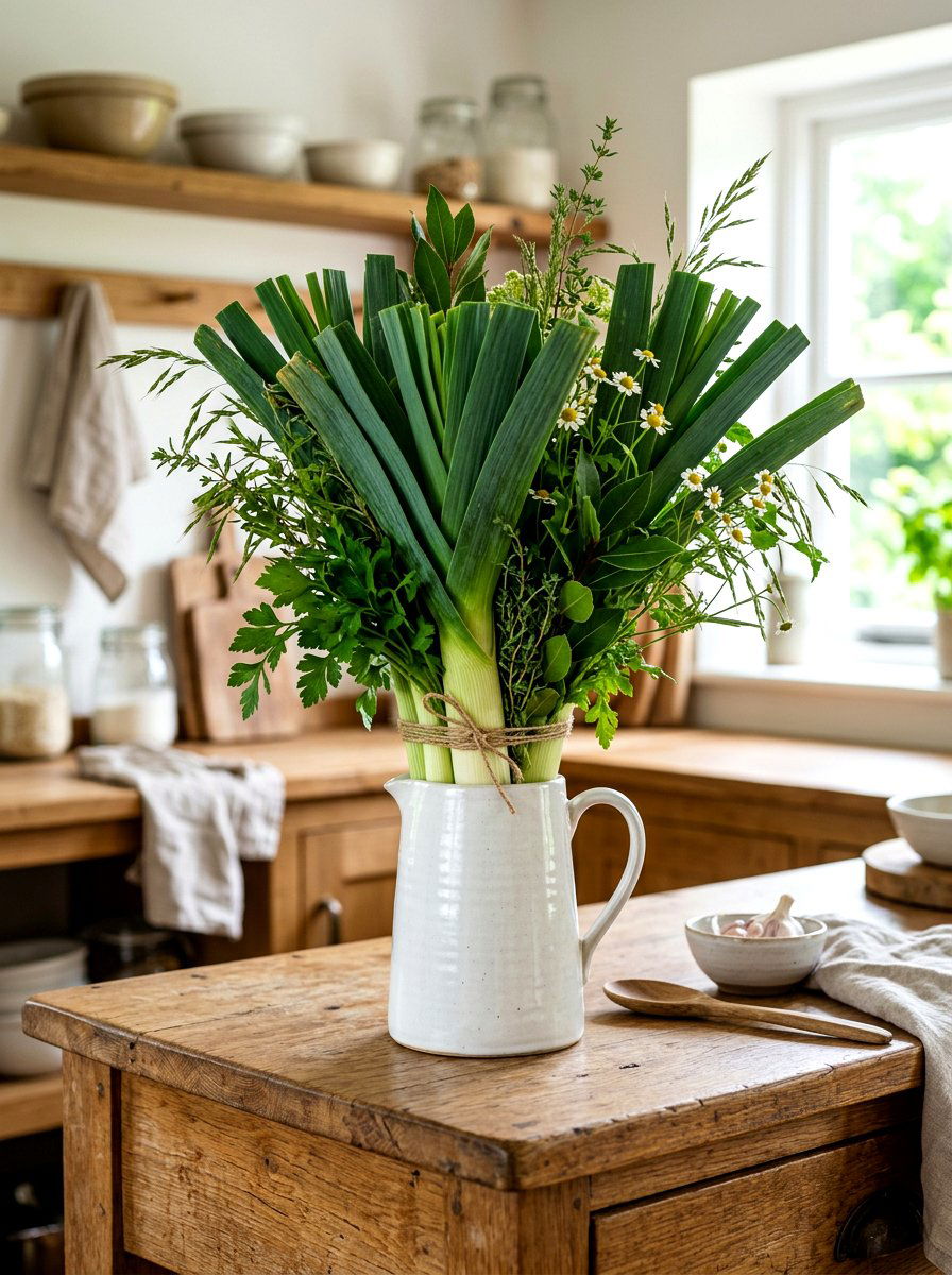 Leek Bouquet Centerpiece