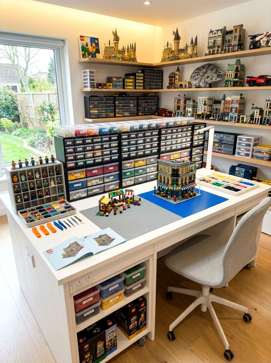Lego Building Station - 30 small playroom ideas