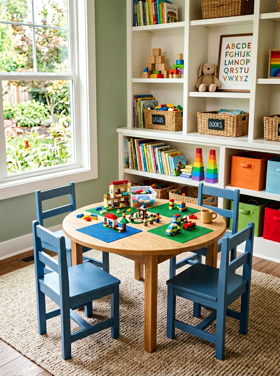Lego table with matching chairs - 30 lego table ideas