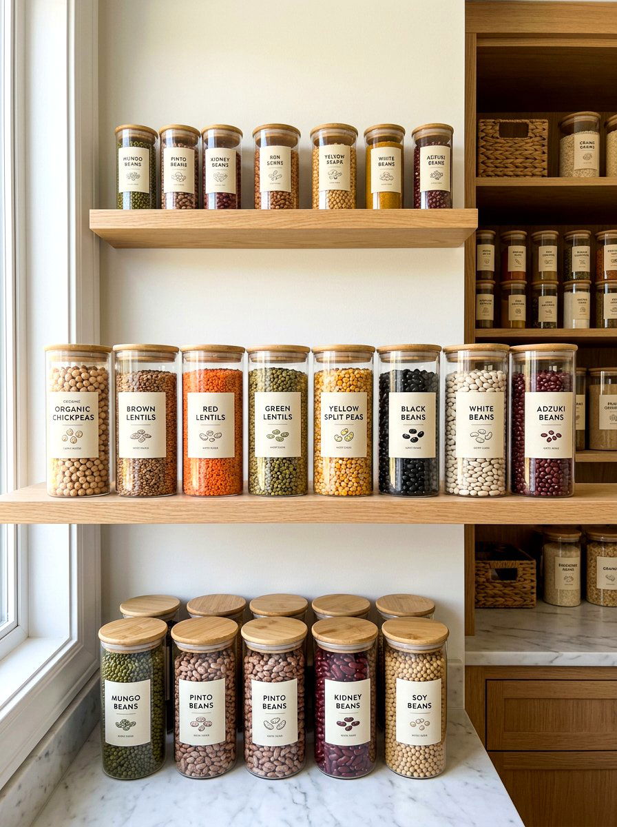 Legume and bean canisters - 30 pantry decanting ideas