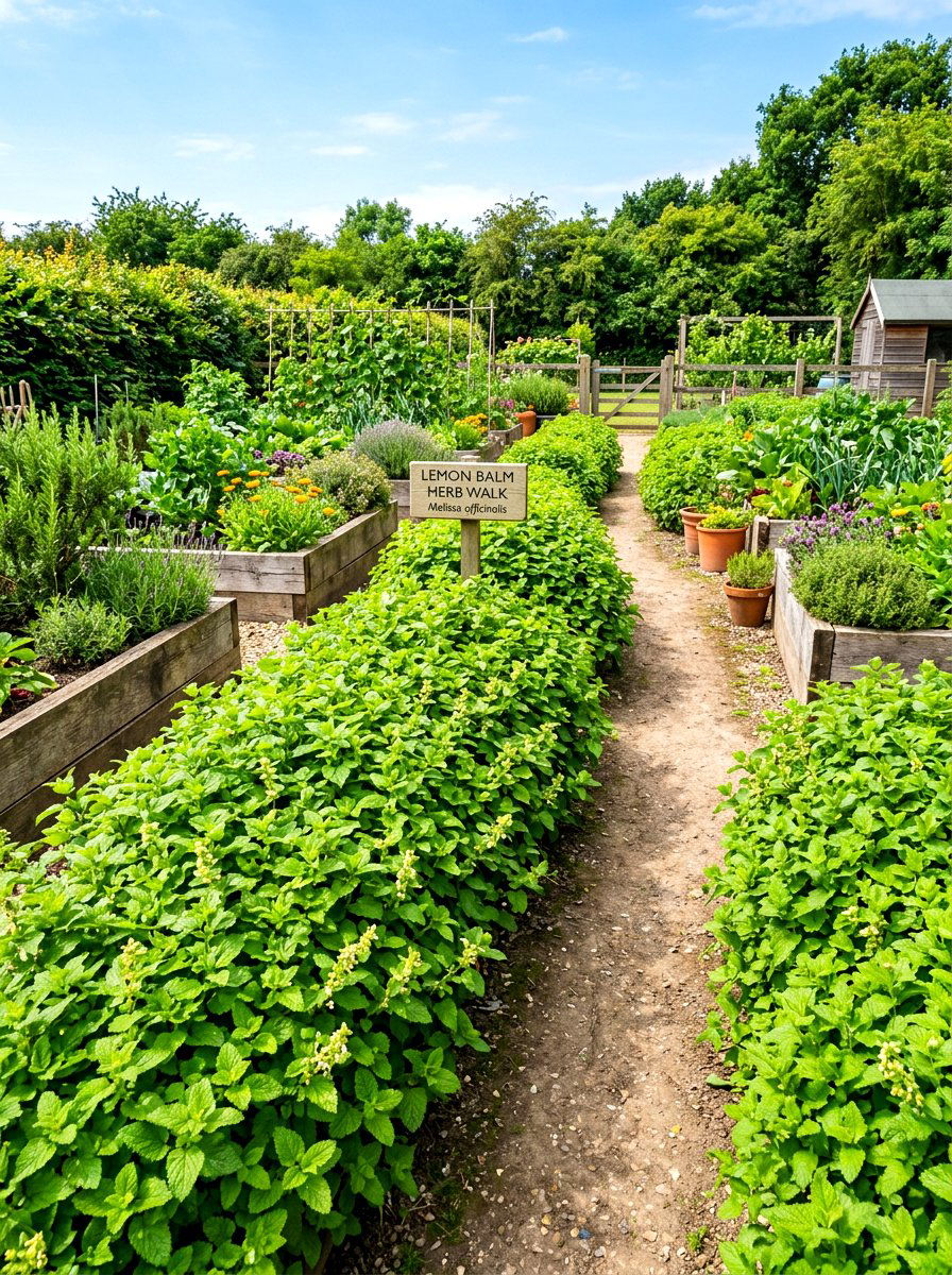 Lemon Balm Herb Walk - 30 fragrant pathway ideas