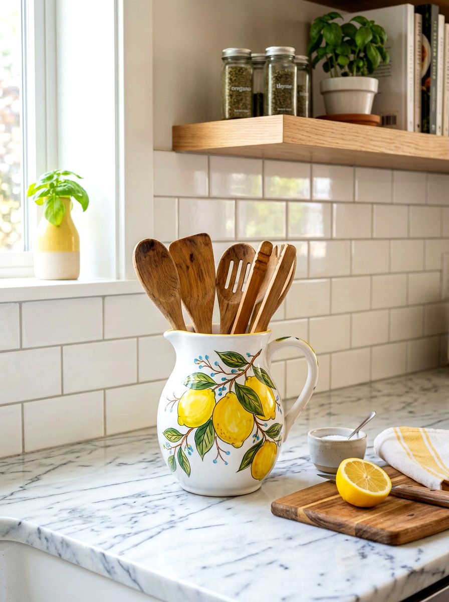 Lemon Pitcher Decor - 30 lemon kitchen spring ideas