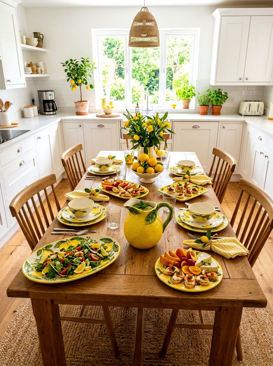 Lemon Shaped Tableware Theme - 30 summer lemon kitchen ideas