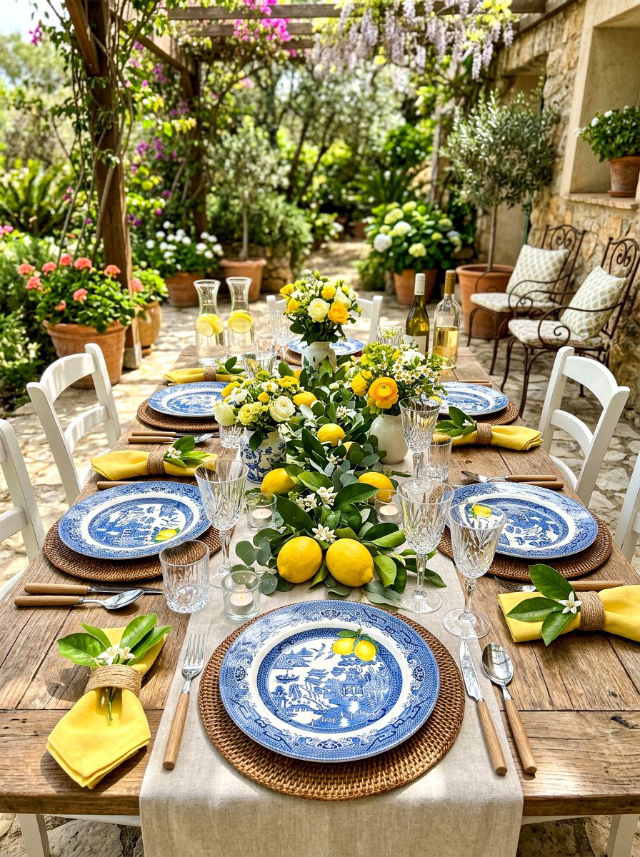 Lemon Table Decor - 30 collected tablescape ideas aesthetic