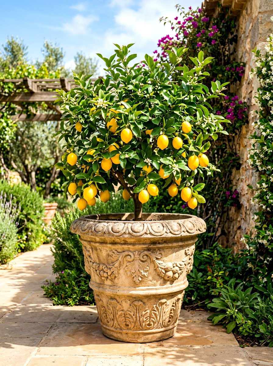 Lemon Tree Pot - 30 balcony container garden ideas