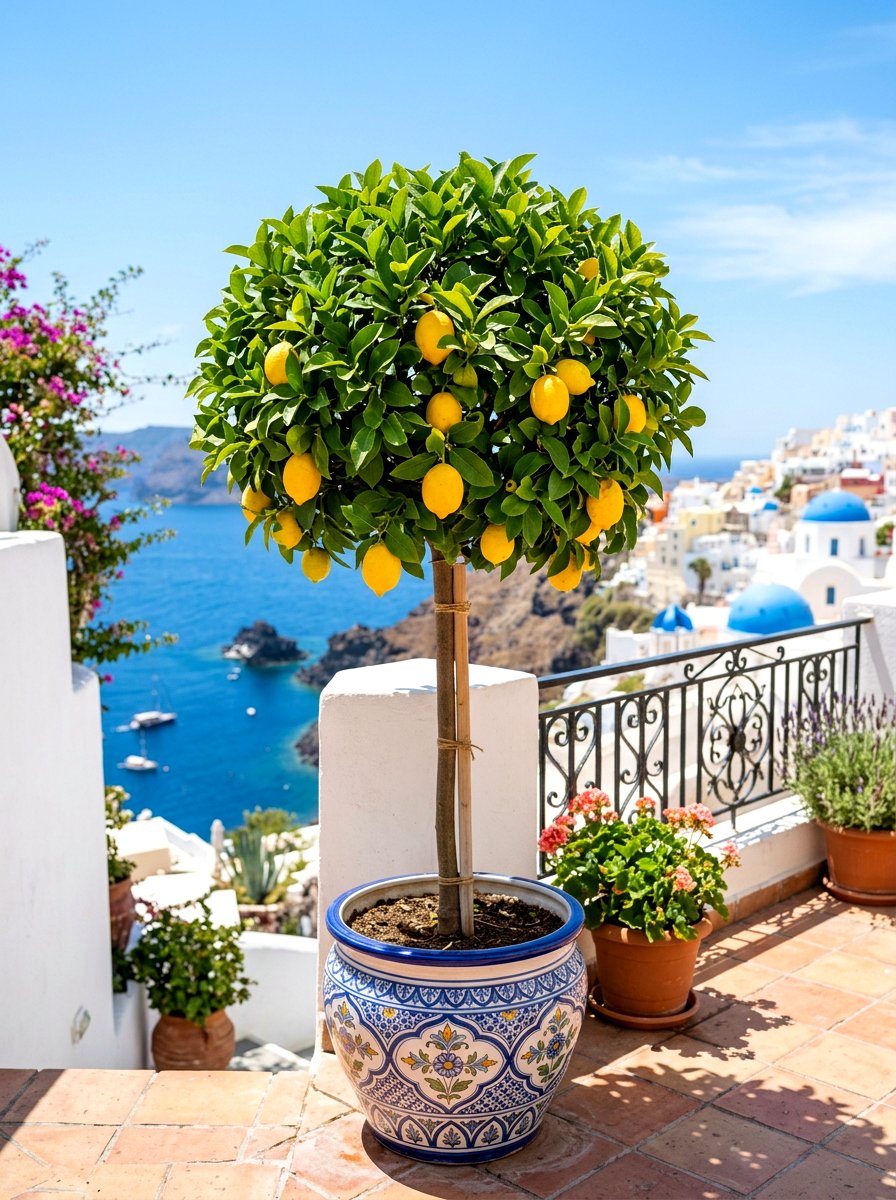 Lemon Tree Topiary - 30 topiary porch ideas