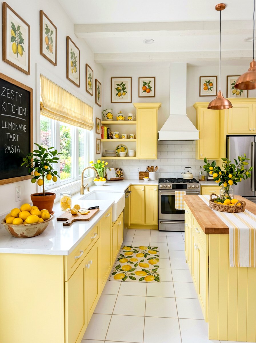 Lemon and citrus decor - 30 tomato girl kitchen ideas