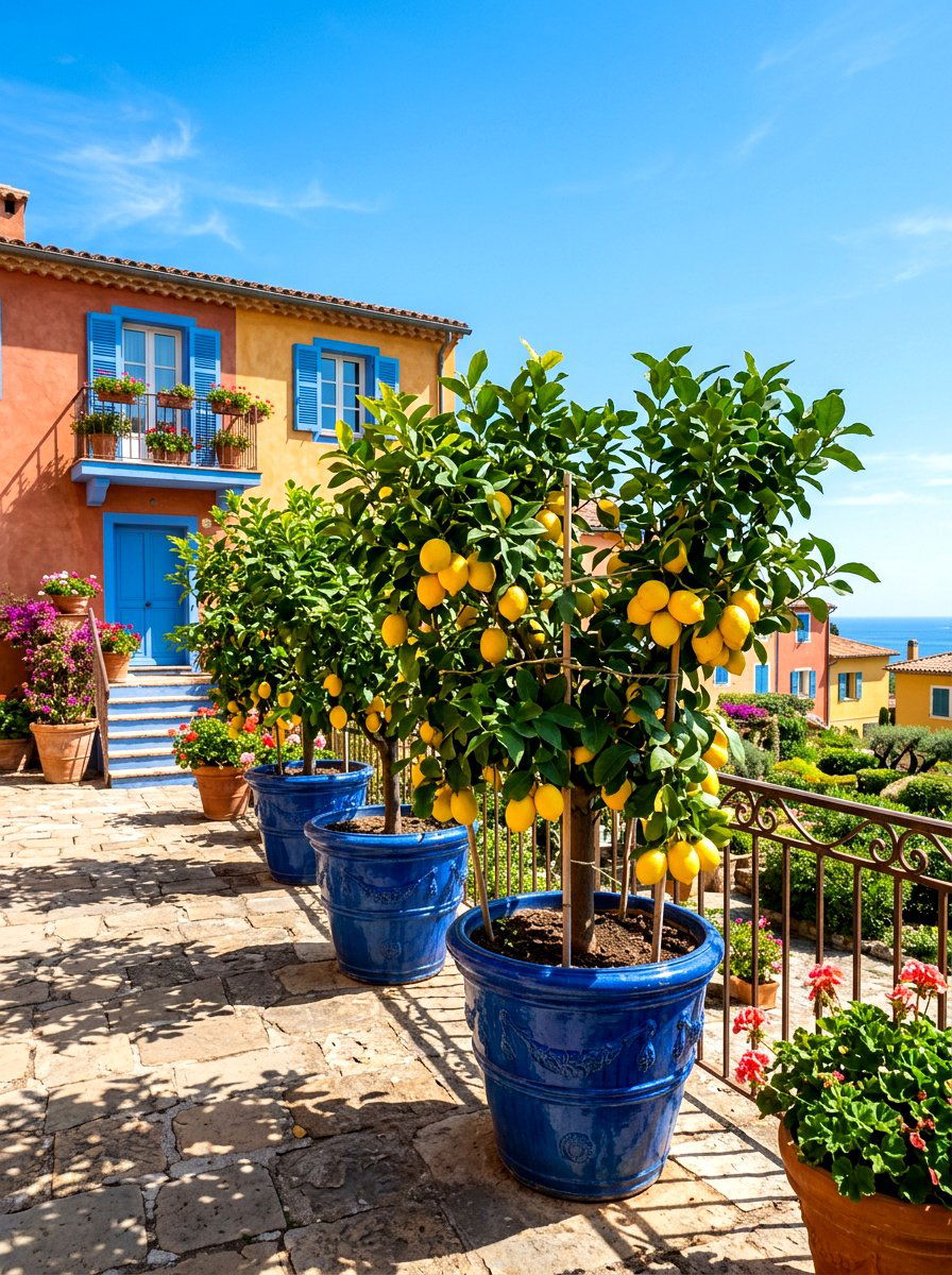 Lemon tree containers - 30 porch container garden ideas