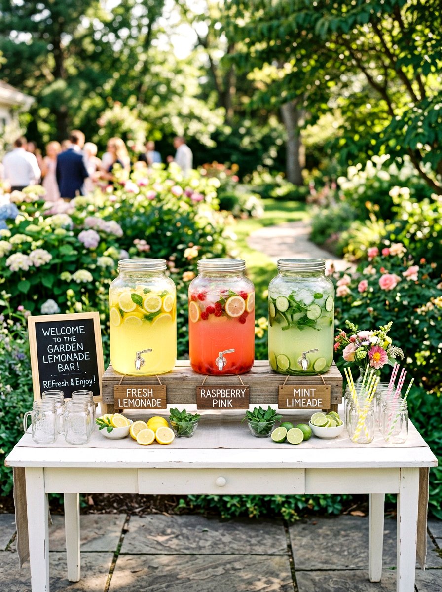 Lemonade Bar - 30 beverage station party ideas
