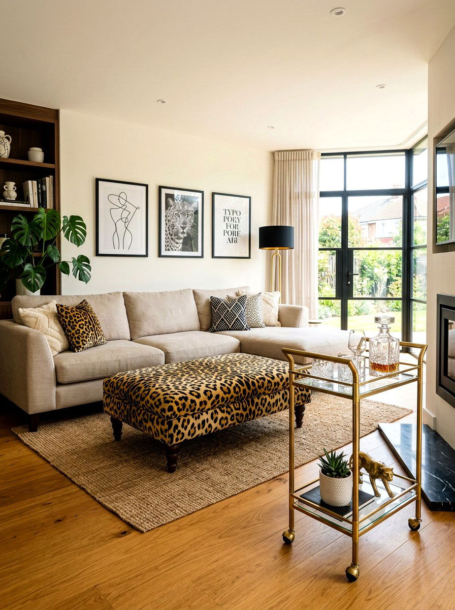 Leopard Print Decor - 30 TikTok living room decor ideas