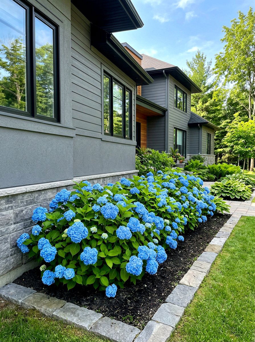 Lets Dance Sky View - 30 hydrangea foundation planting ideas