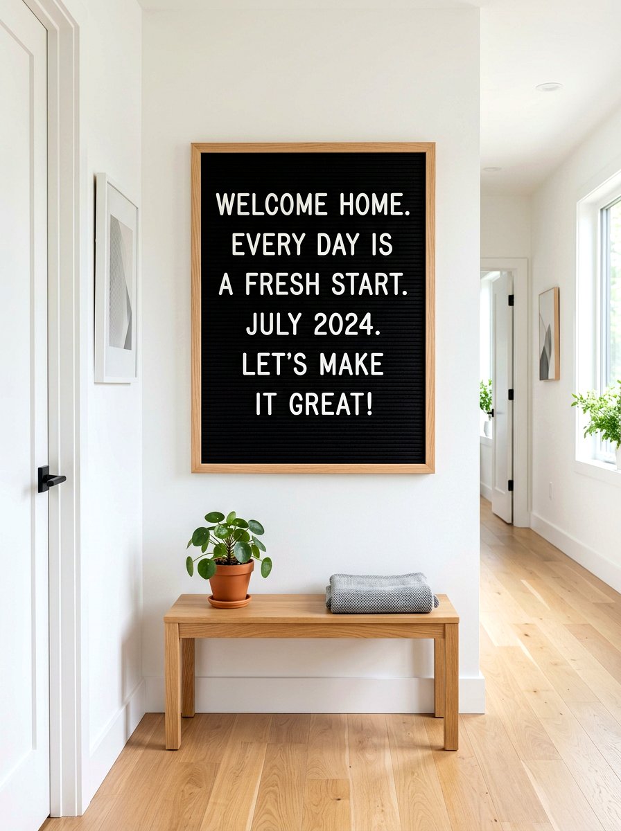 Letter Board Hallway - 30 analog home decor ideas