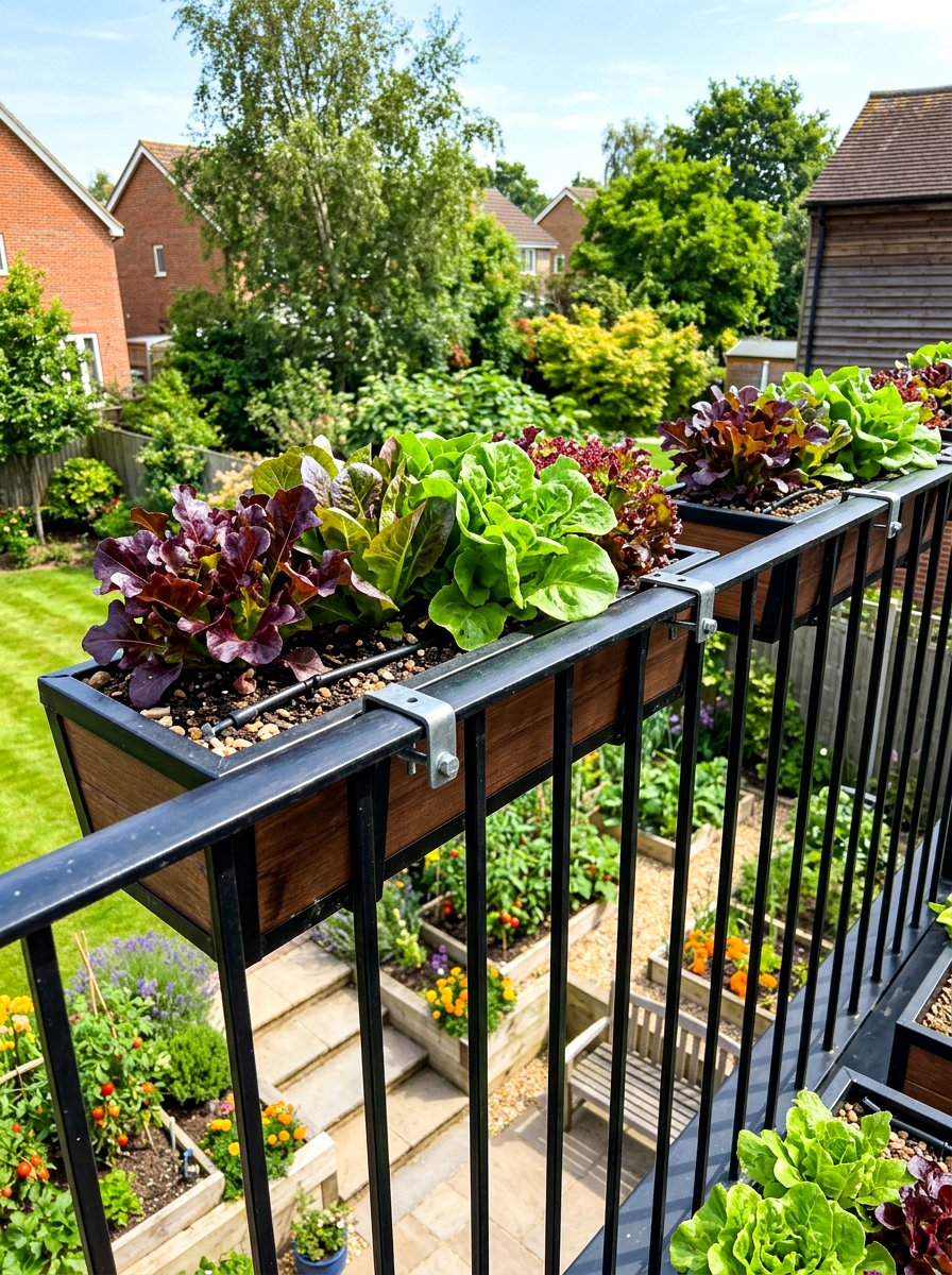 Lettuce Window Box - 30 edible patio garden ideas