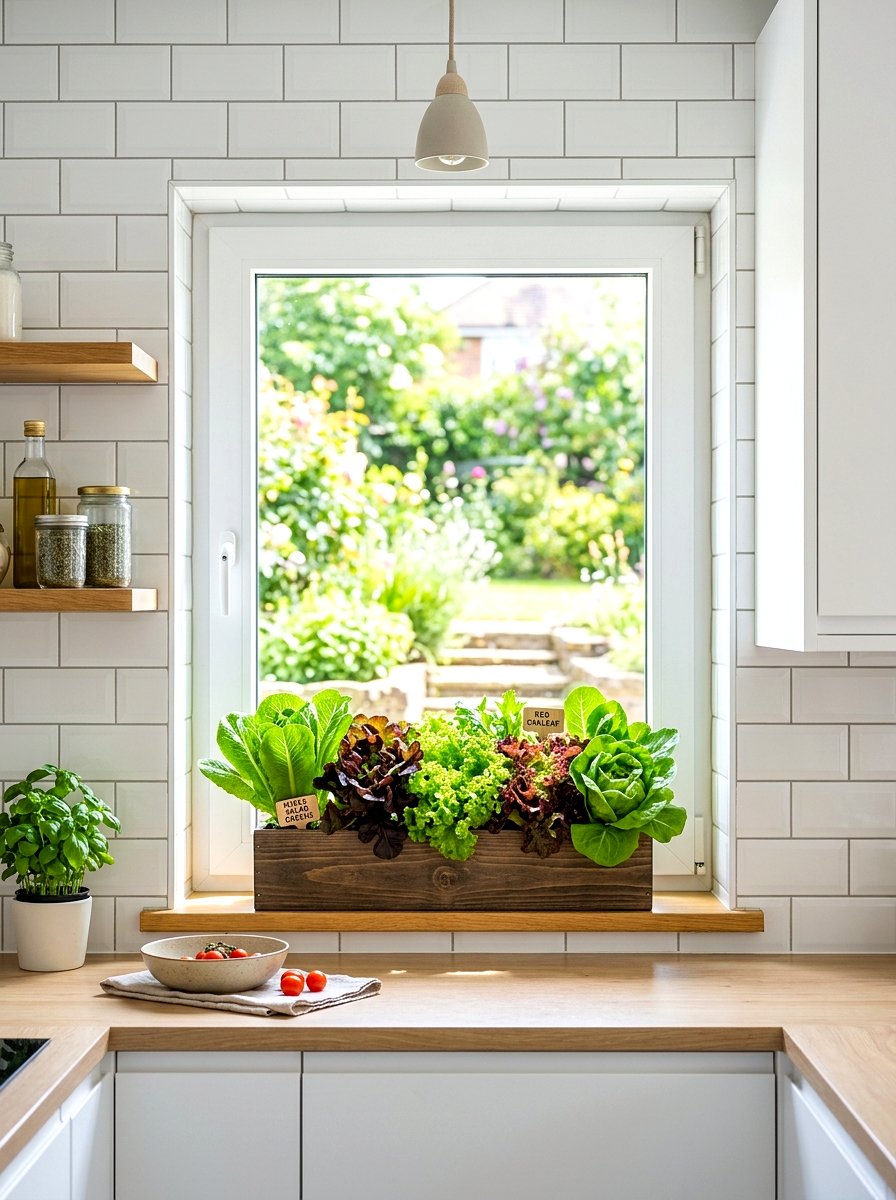 Lettuce Window Box - 30 windowsill garden ideas