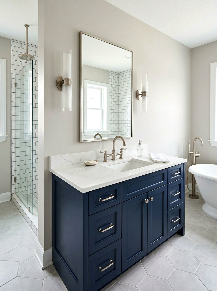 Lever Handle Bridge Faucet - 30 bridge faucet bathroom ideas