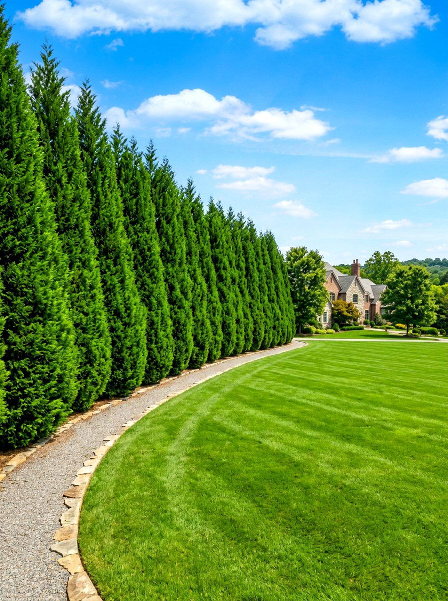 Leyland Cypress Wall - 30 living privacy wall ideas