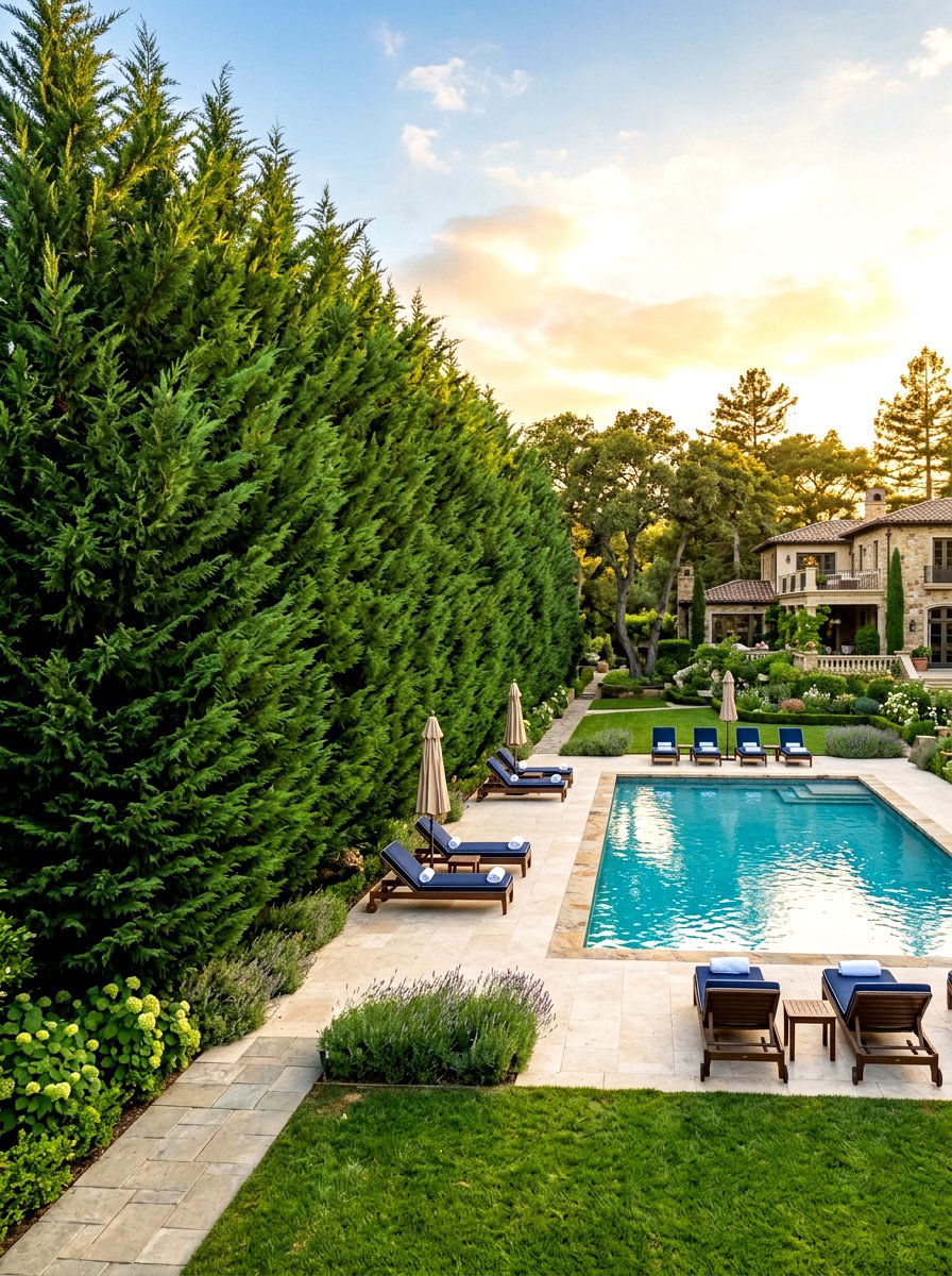 Leyland Cypress - 30 backyard privacy hedge ideas